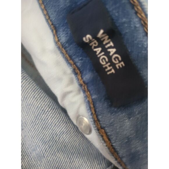 J. Crew Jeans 28 Womens Vintage Straight Leg Mid Rise Distressed Raw Hem Blue - Picture 10 of 11